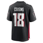 Choea A.Falcons #18 Kirk Cousins Player Black Home Game Stitched Jerseys