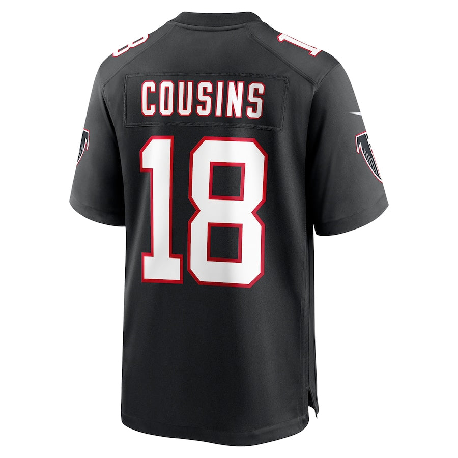 Choea A.Falcons #18 Kirk Cousins Player Black Limited Home Game Stitched Jerseys