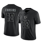 Choea A.Falcons #18 Kirk Cousins Player Black RFLCTV Limited Stitched Jerseys