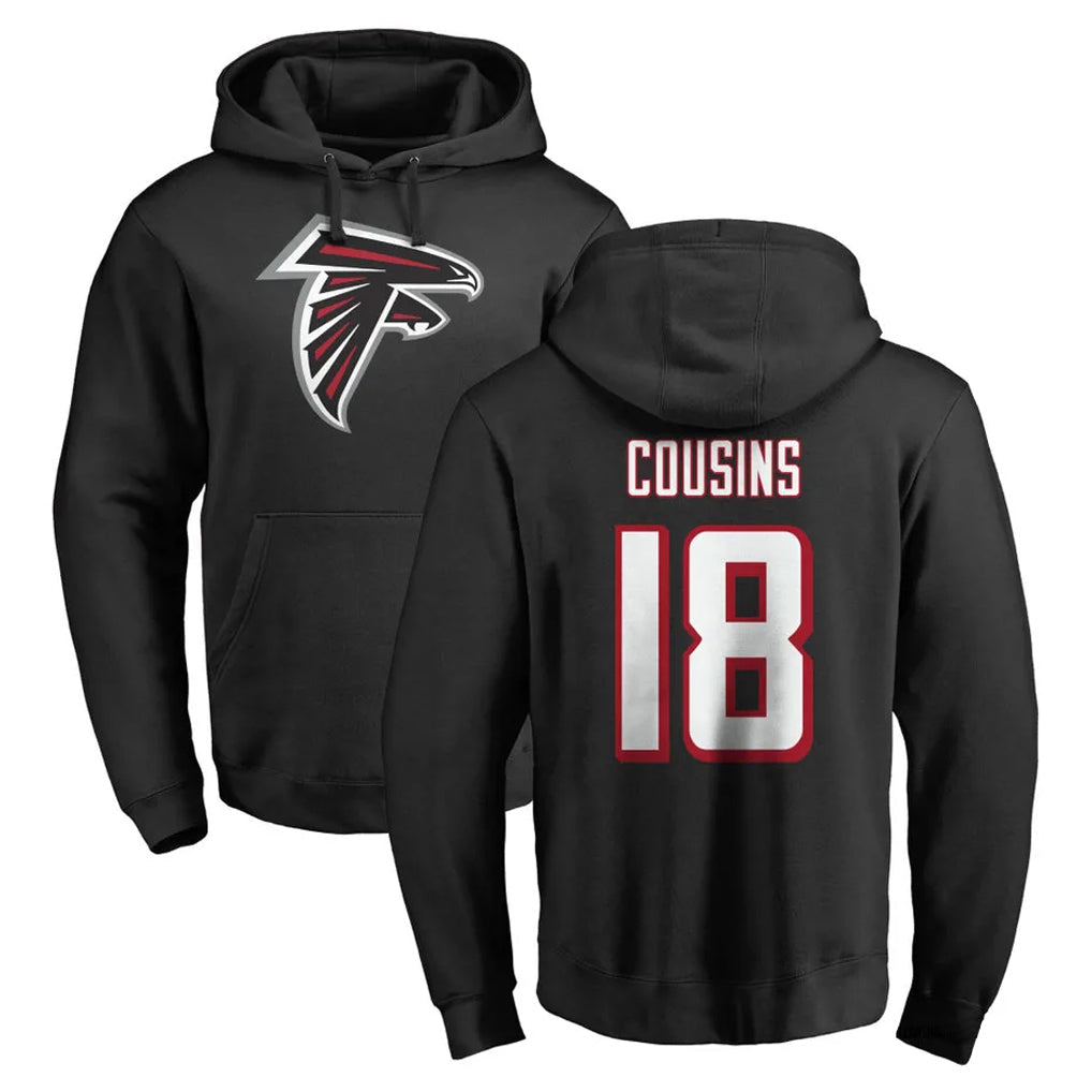 Choea A.Falcons #18 Kirk Cousins Player Black Salute to Service Hoodies Stitched Jerseys