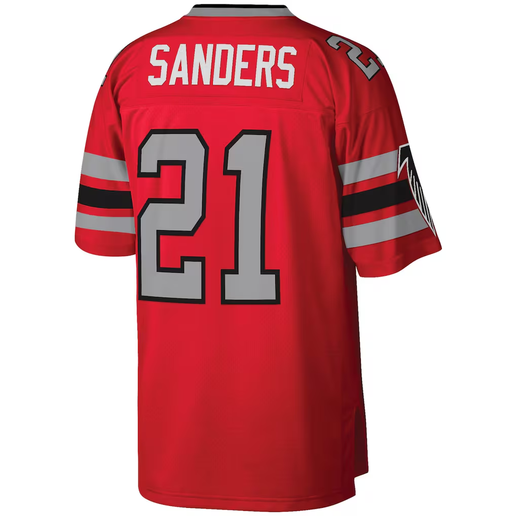 Choea A.Falcons #21 Deion Sanders Mitchell & Ness Red Legacy Replica Jersey