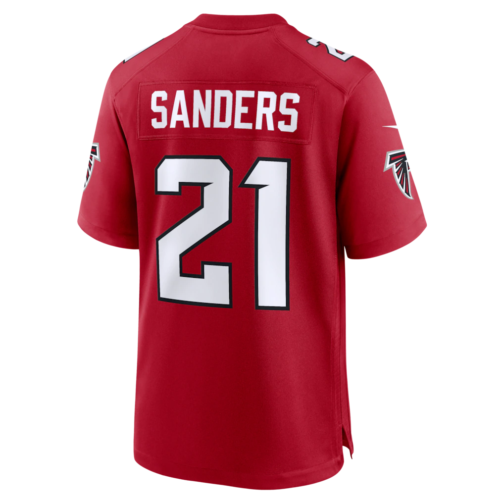 Choea A.Falcons #21 Deion Sanders Red Retired Player Game Stitched Jerseys