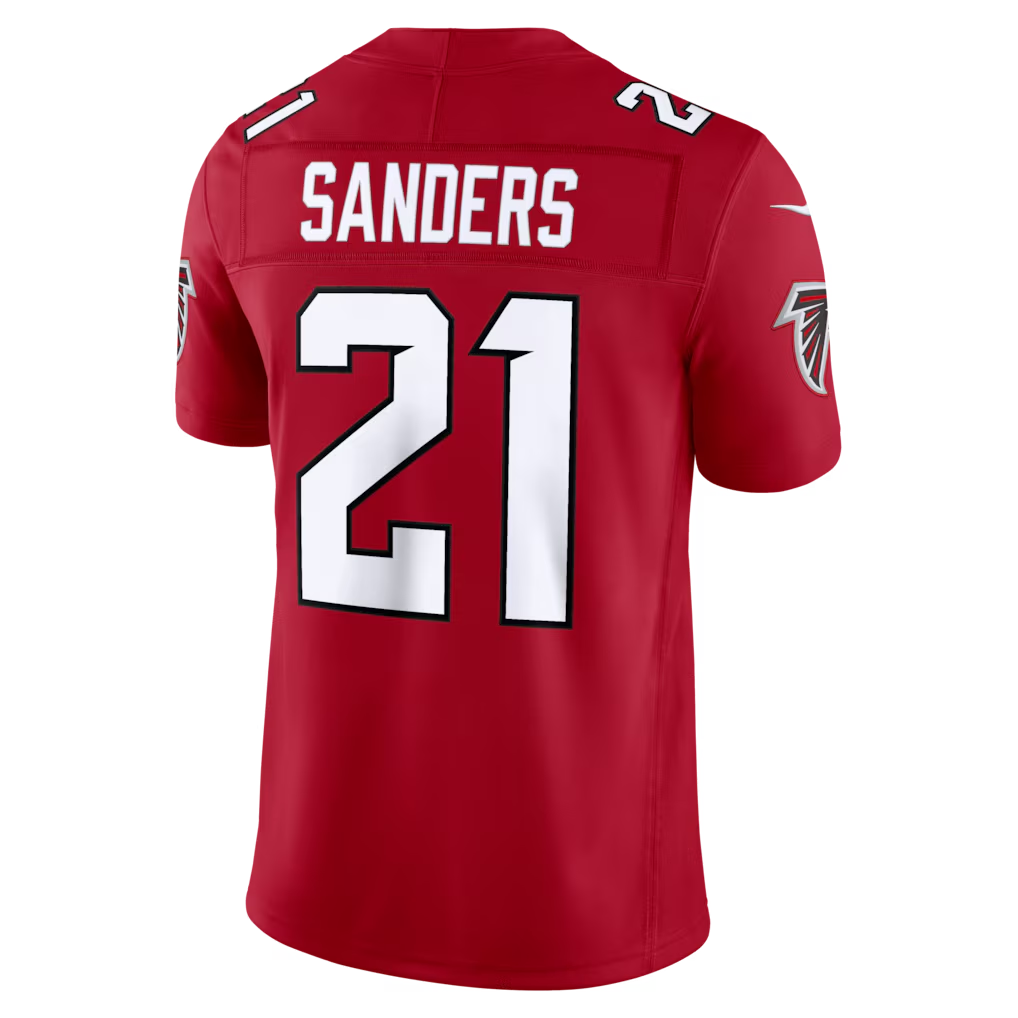 Choea A.Falcons #21 Deion Sanders Red Vapor F.U.S.E. Stitched Retired Limited Jerseys