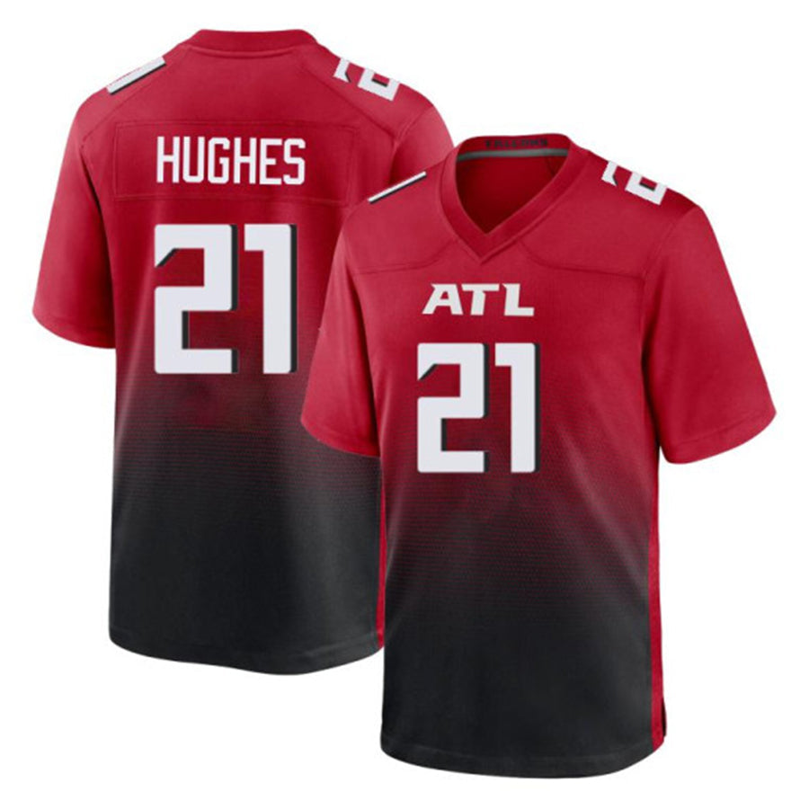 Choea A.Falcons #21 Mike Hughes Player Red Home Game  Stitched Jerseys