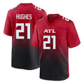 Choea A.Falcons #21 Mike Hughes Player Red Home Game  Stitched Jerseys