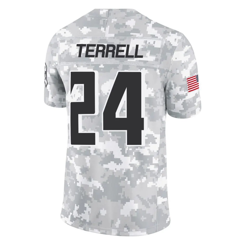 Choea A.Falcons #24 A.J. Terrell Jr. Player Arctic Camo Salute to Service Limited Stitched Jerseys
