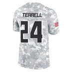 Choea A.Falcons #24 A.J. Terrell Jr. Player Arctic Camo Salute to Service Limited Stitched Jerseys