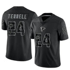 Choea A.Falcons #24 A.J. Terrell Jr. Player Black RFLCTV Limited Stitched Jerseys