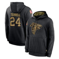 Choea A.Falcons #24 A.J. Terrell Jr. Player Black Salute to Service Limited Black Hoodie Stitched Jerseys
