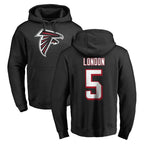 Choea A.Falcons #5 Drake London Player Black Salute to Service Hoodies Stitched Jerseys