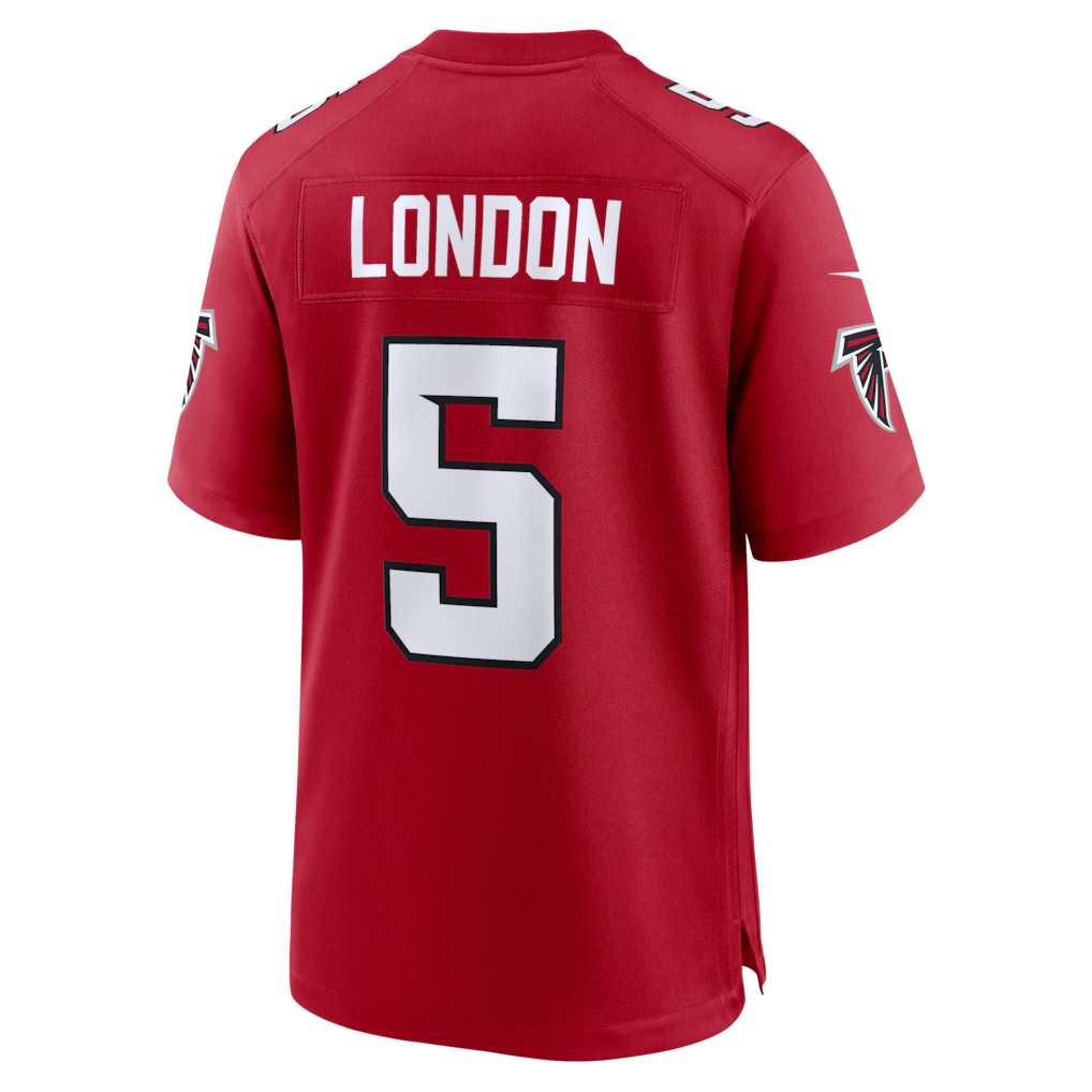 Choea A.Falcons #5 Drake London Red Game Stitched Jerseys