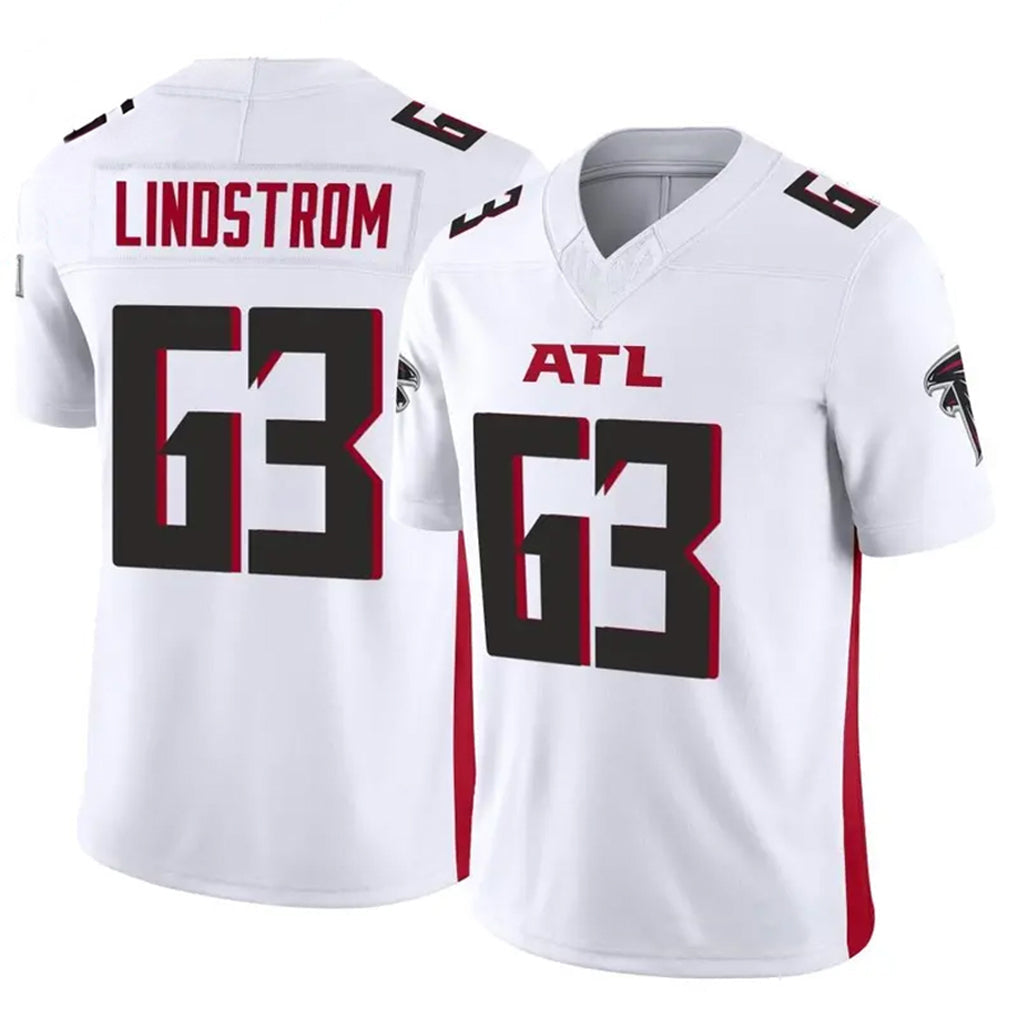 Choea A.Falcons #63 Chris Lindstrom Player White Vapor F.U.S.E. Limited Elite Stitched Jerseys