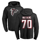 Choea A.Falcons #70 Jake Matthews Player Black Salute to Service Hoodies Stitched Jerseys