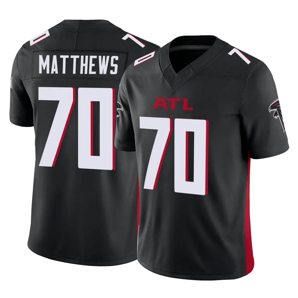Choea A.Falcons #70 Jake Matthews Player Black Vapor F.U.S.E. Limited Stitched Jerseys
