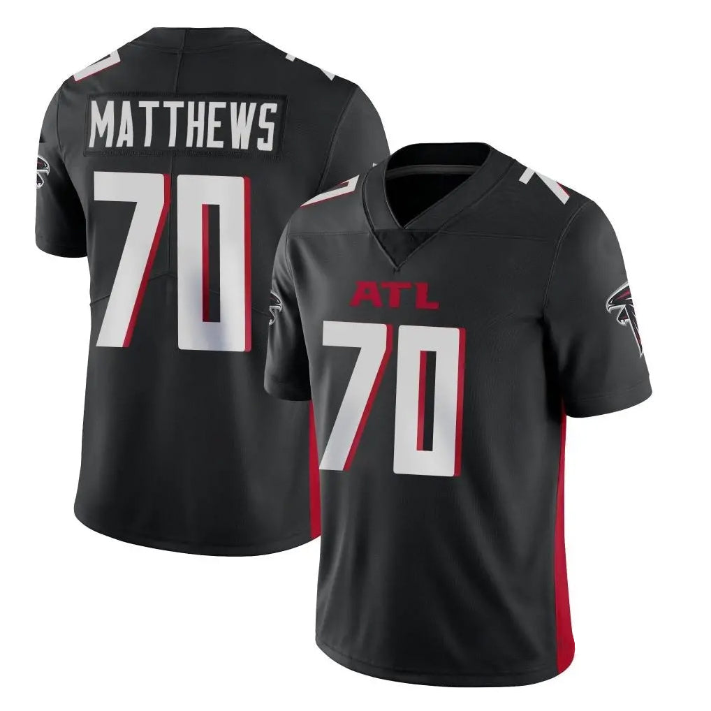 Choea A.Falcons #70 Jake Matthews Player Black Vapor Untouchable Limited Home Game Stitched Jerseys