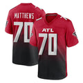Choea A.Falcons #70 Jake Matthews Player Red Home Game Stitched Jerseys