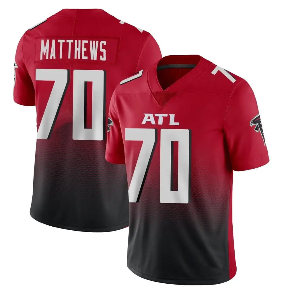 Choea A.Falcons #70 Jake Matthews Player Red Vapor Untouchable Limited Home Game Stitched Jerseys