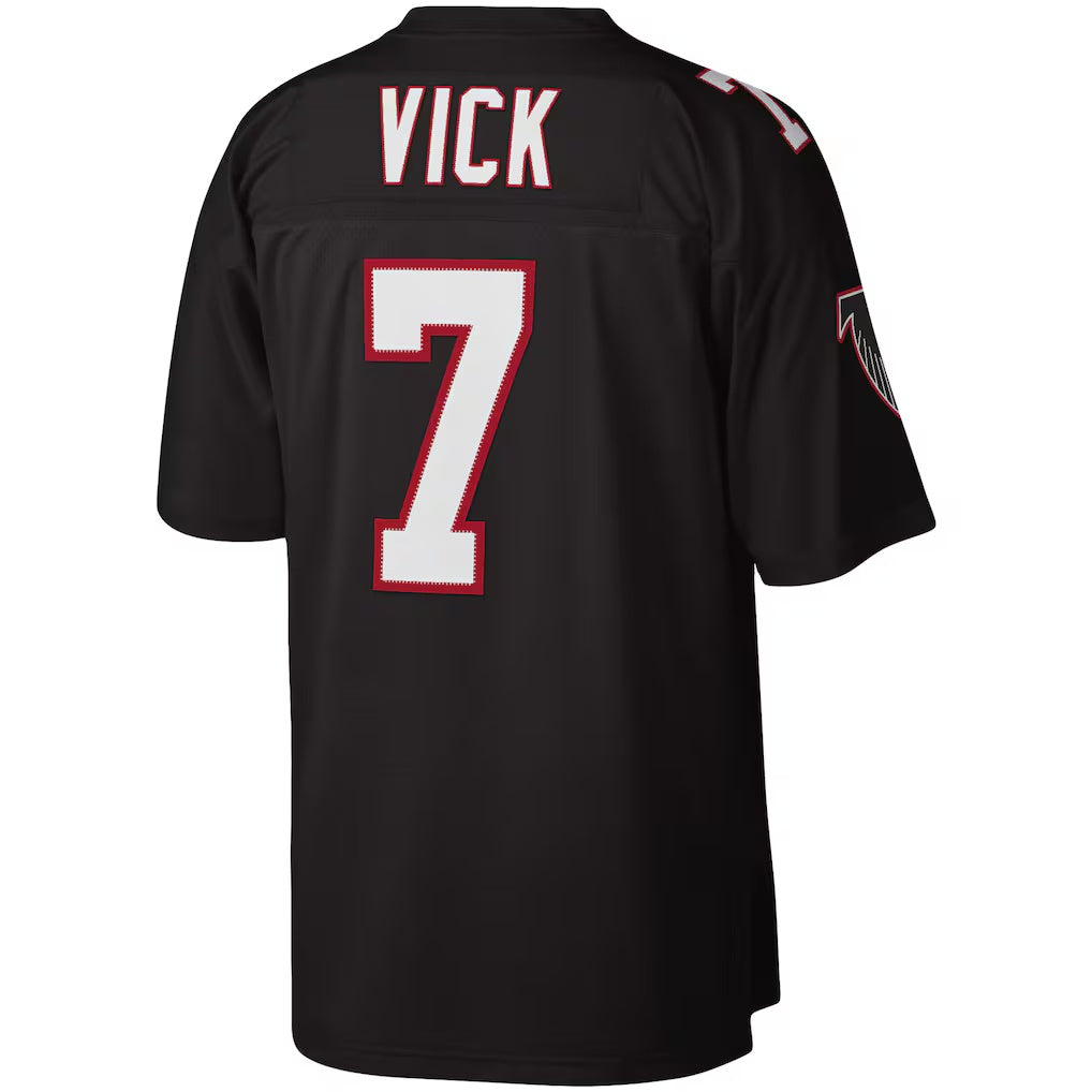 Choea A.Falcons #7 Michael Vick Mitchell & Ness Black Legacy Replica Stitched Jerseys