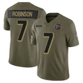Choea A.Falcons #7 Bijan Robinson Player Salute To Service Olive Stitched Jerseys
