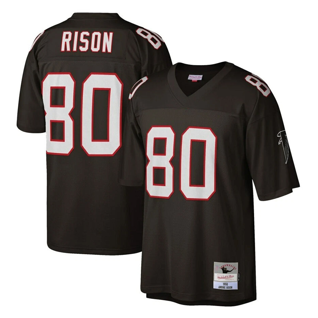Choea A.Falcons #80 Andre Rison Player Mitchell & Ness Black 1992 Legacy Stitched Jerseys