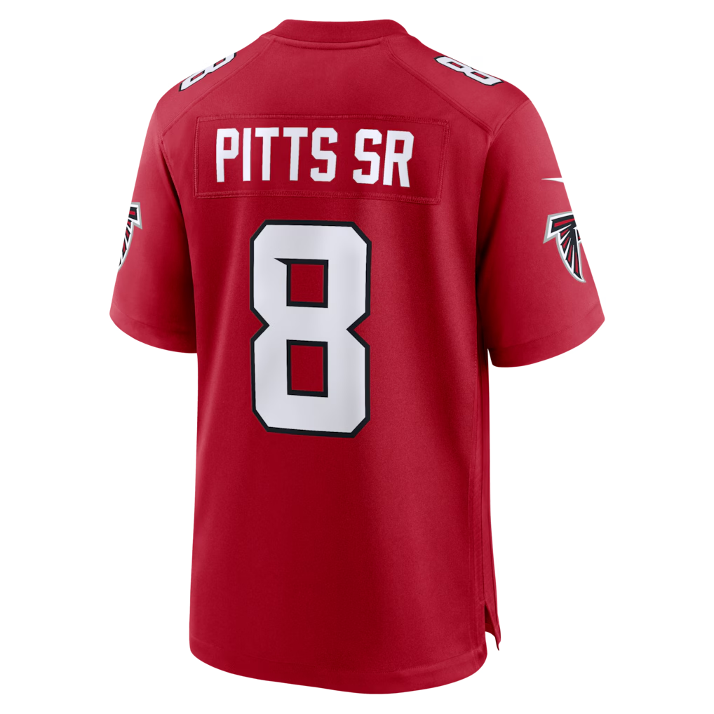 Choea A.Falcons #8 Kyle Pitts Sr. Red Game Stadium Jerseys