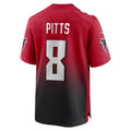 Choea A.Falcons #8 Kyle Pitts Sr. Player Red Home Game Stitched Jerseys
