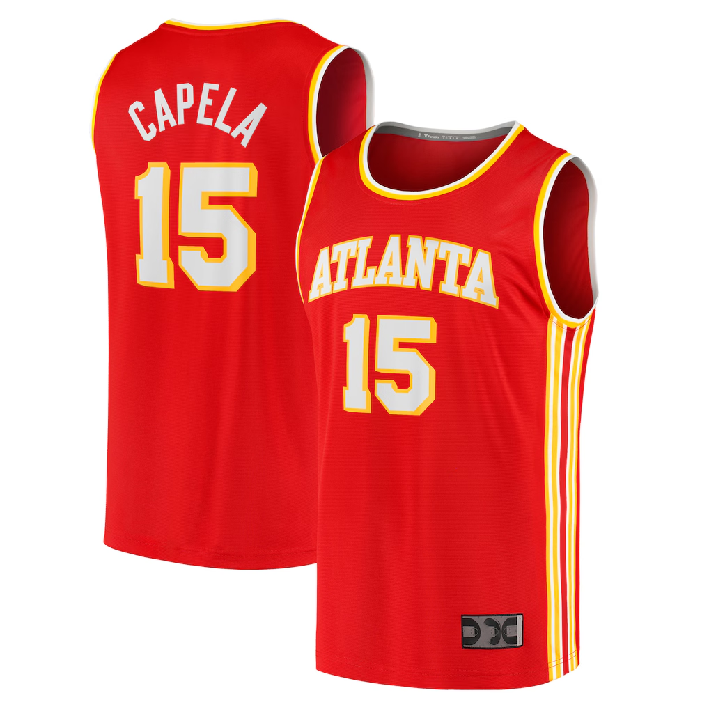 Choea A.Hawks #15 Clint Capela Red 2021-22 Fast Break Replica Jerseys - Icon Edition