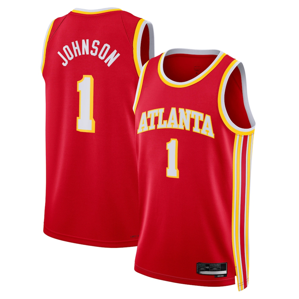 Choea A.Hawks #1 Jalen Johnson Red Fast Break Replica Jerseys - Icon Edition