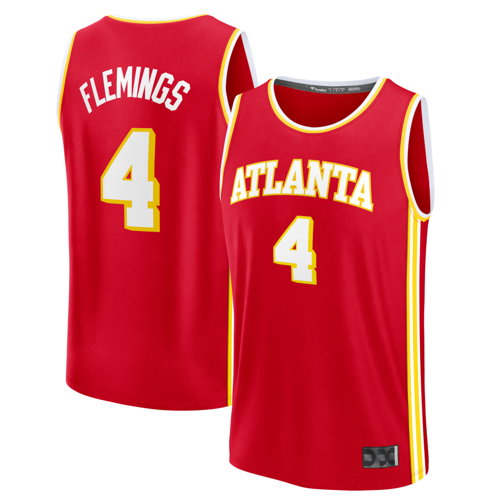 Choea A.Hawks #4 Kingston Flemings Red 2026 Draft First Round Pick Fast Break Jerseys - Icon Edition