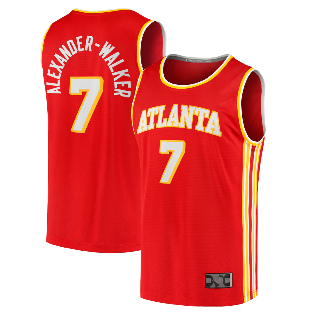 Choea A.Hawks #7 Nickeil Alexander-Walker Red Fast Break Replica Jerseys - Icon Edition