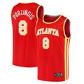 Choea A.Hawks #8 Kristaps Porzi??is Red Fast Break Replica Jerseys - Icon Edition