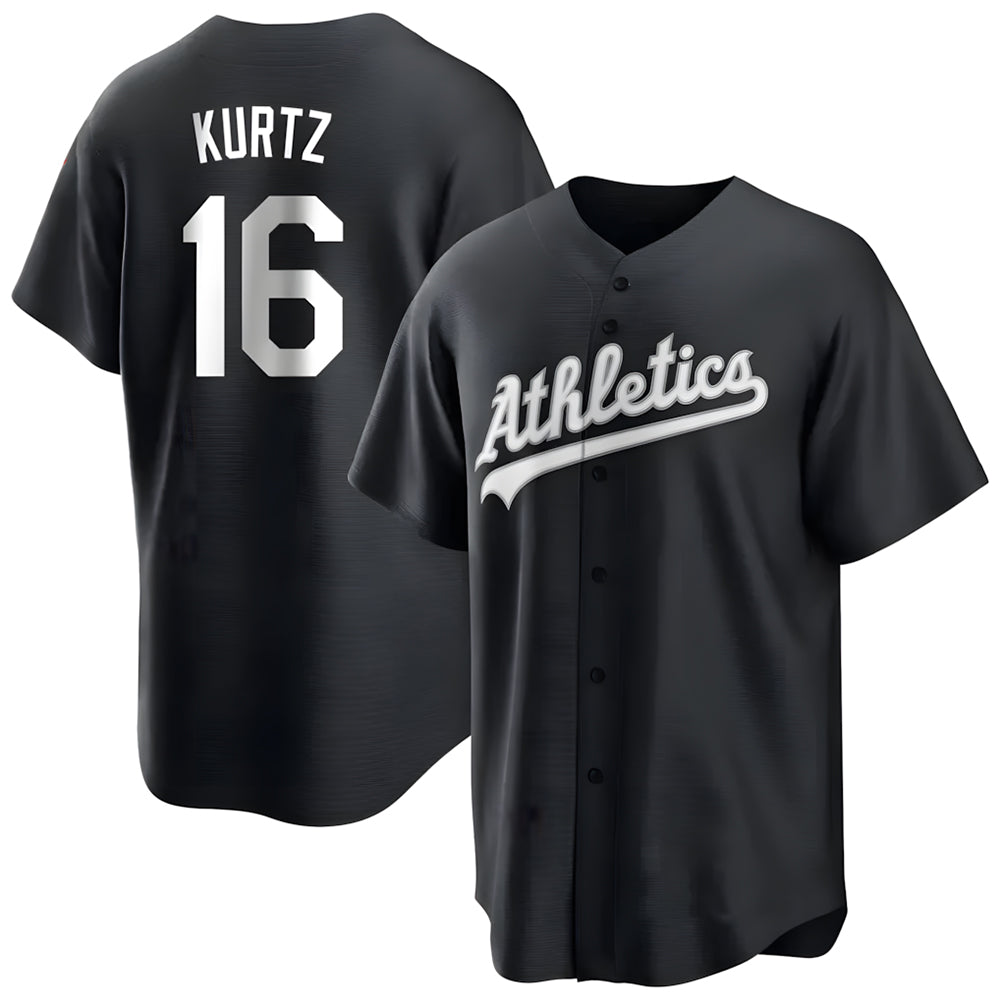 Choea Athletics #16 Nick Kurtz Player Black Game Stitched Jerseys