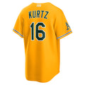 Choea Athletics #16 Nick Kurtz Player Gold Alternate Stadium Stitched Jerseys