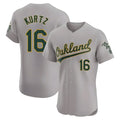 Choea Athletics #16 Nick Kurtz Player Gray Elite Road Stitched Jerseys