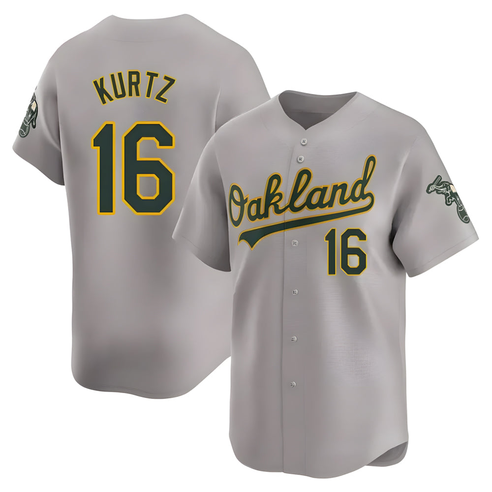 Choea Athletics #16 Nick Kurtz Player Grey Home Limited Stitched Jerseys