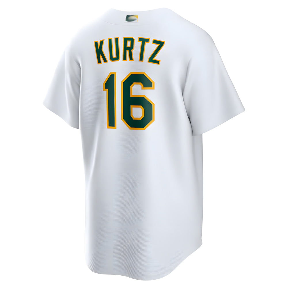 Choea Athletics #16 Nick Kurtz Player White Home Game Stitched Jerseys