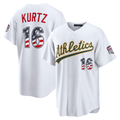 Choea Athletics #16 Nick Kurtz White USA 250 Fourth of July Home Stadium Jersey