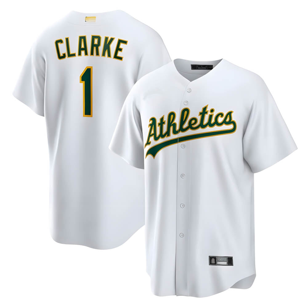 Choea Athletics #1 Denzel Clarke player White Home 2026 Official Stitched Jersey