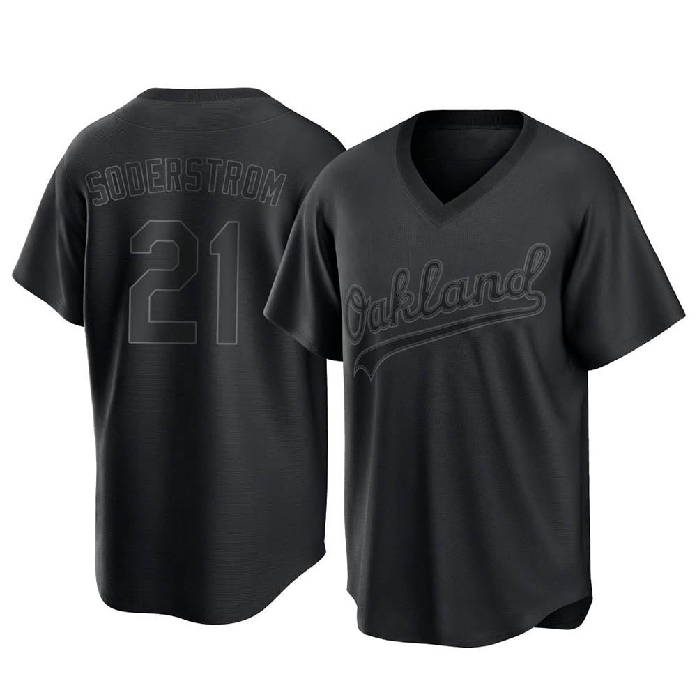 Choea Athletics #21 Tyler Soderstrom Player Black Replica Pitch Fashion Stitched Jersey