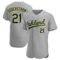 Choea Athletics #21 Tyler Soderstrom Player Gray Authentic Road Stitched Jersey