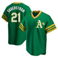 Choea Athletics #21 Tyler Soderstrom Player Green Replica Cooperstown Collection Stitched Jersey