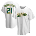 Choea Athletics #21 Tyler Soderstrom Player White Replica Home Stitched Jersey