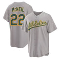 Choea Athletics #22 Jeff McNeil player Gray Replica Away Stitched Jersey