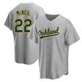 Choea Athletics #22 Jeff McNeil player Gray Replica Road Stitched Jersey