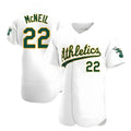 Choea Athletics #22 Jeff McNeil player White Authentic Home Stitched Jersey
