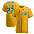 Choea Athletics #23 Shea Langeliers Player Gold Authentic Alternate Stitched Jerseys