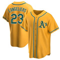 Choea Athletics #23 Shea Langeliers Player Gold Replica Alternate Stitched Jersey