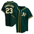 Choea Athletics #23 Shea Langeliers Player Green Replica Alternate Stitched Jerseys