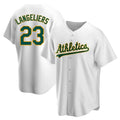 Choea Athletics #23 Shea Langeliers Player White Replica Home Stitched Jerseys
