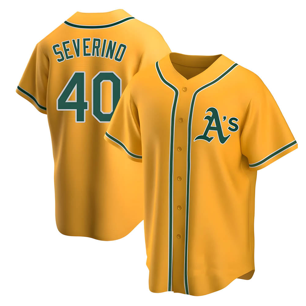 Choea Athletics #40 Luis Severino player Gold Replica Alternate Stitched Jersey